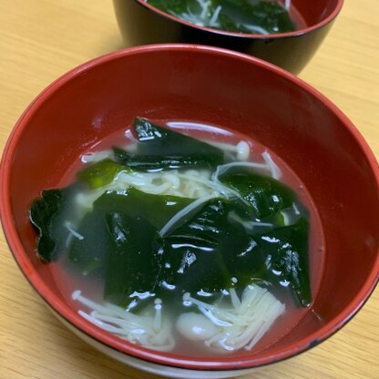 あっという間に出来て美味しい♫汁物が欲しい時にまた作りたいと思います☆ごちそう様でした！